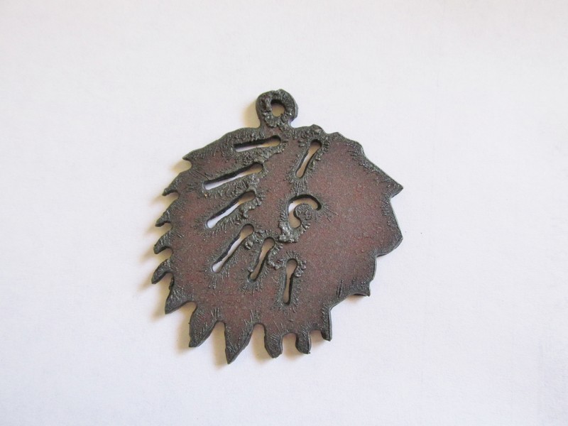 (image for) Indian Cheif rustic pendant #PO1000